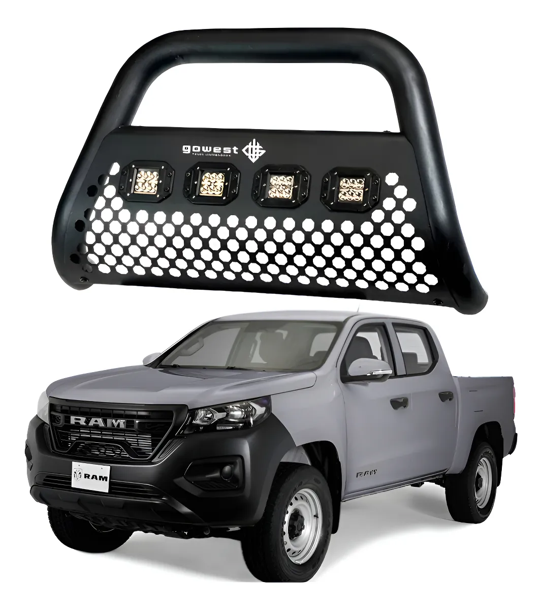 Burrera Ultra Bar Para 4 Faros Compatible Con Ram 1200 2025 - Image 1