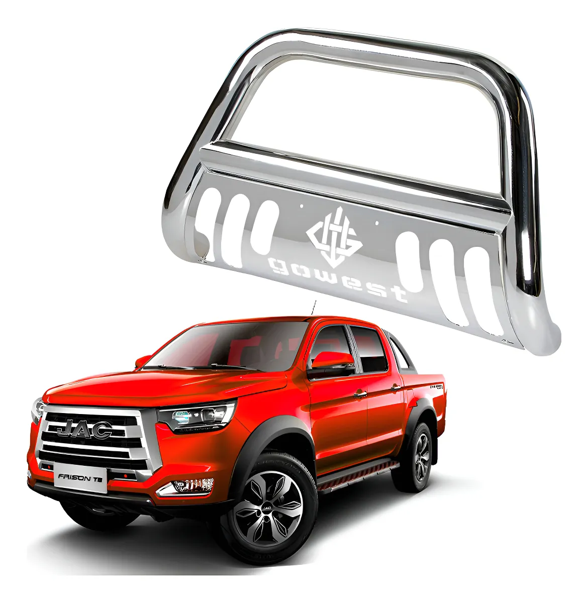 Burrera Protector Bar Cromada Jac Frison T8 2020 - 2024 - Image 1