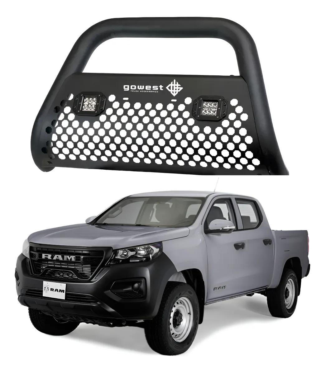 Burrera Ultra Bar Para 2 Faros Compatible Con Ram 1200 2025 - Image 1