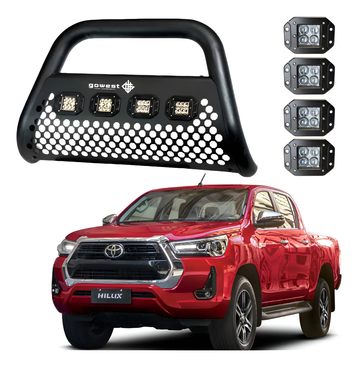Kit De Burrera Ultra Bar Toyota Hilux 2016-2019 4 Faros - Image 1