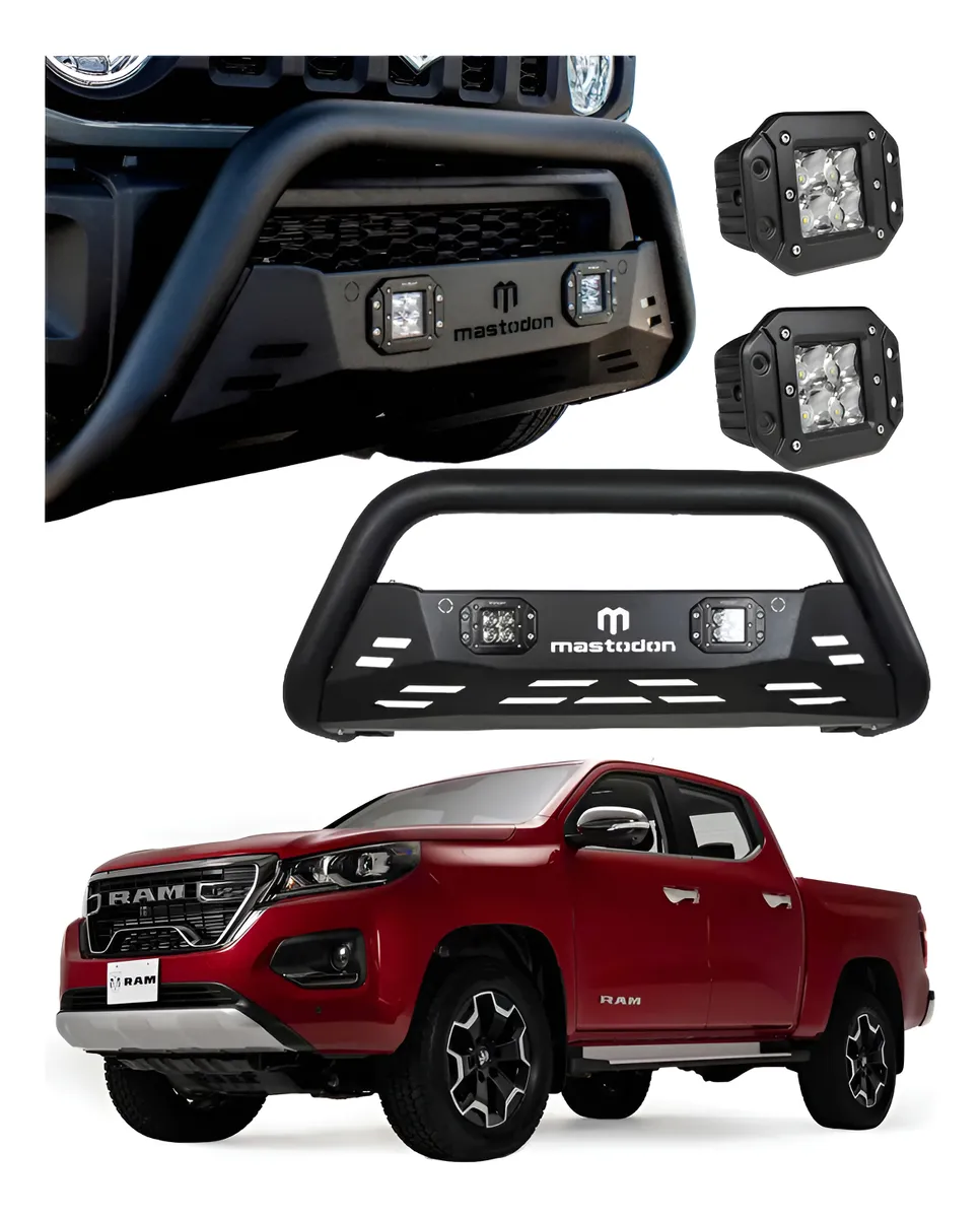 Combo Burrera Rage Para Ram 1200 2024 - 2025 + 2 Faros Led - Image 1