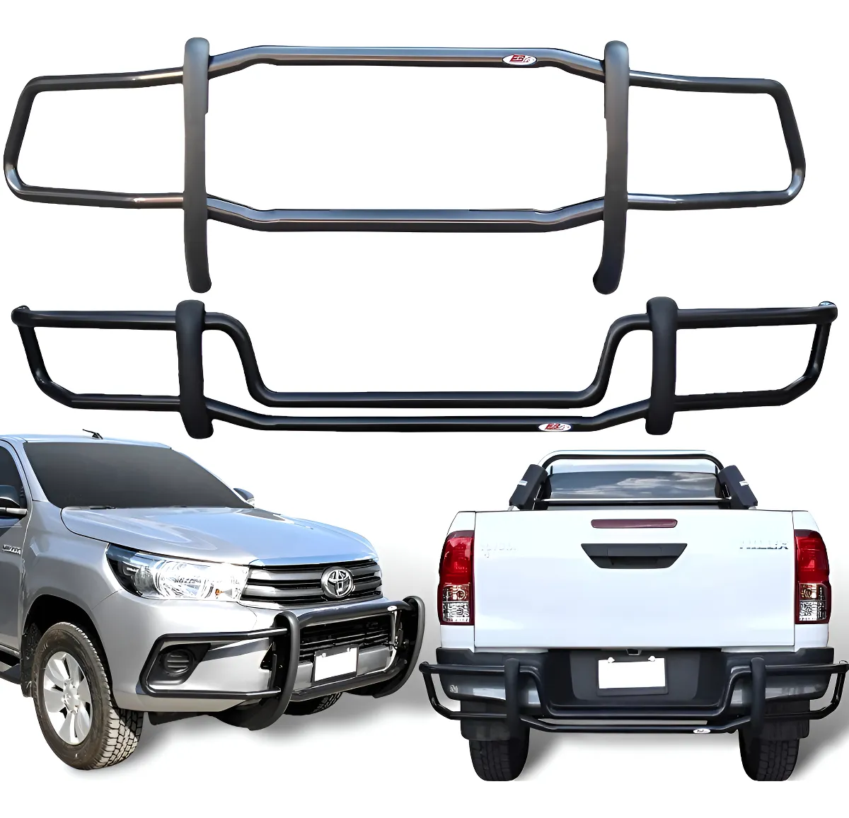 Bumper Delantero Y Trasero Toyota Hilux 2016 - 2022 Bronx - Image 1