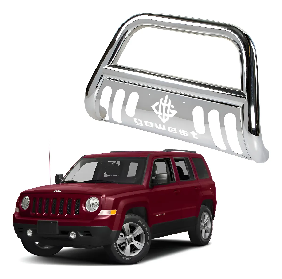 Tumba Burros Protector Bar Jeep Patriot 2011-2016 Inox - Image 1