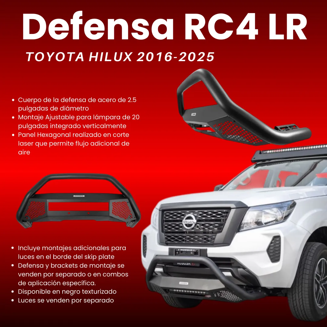 Defensa Rc4 Lr Sin Led Go Rhino Toyota Hilux 2016-2025 - Image 2