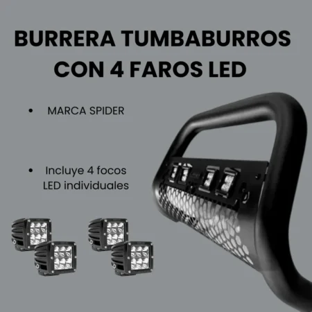 Burrera Tumbaburros Con 4 Faros Led P/ford Ranger 2012-2022 - Image 2