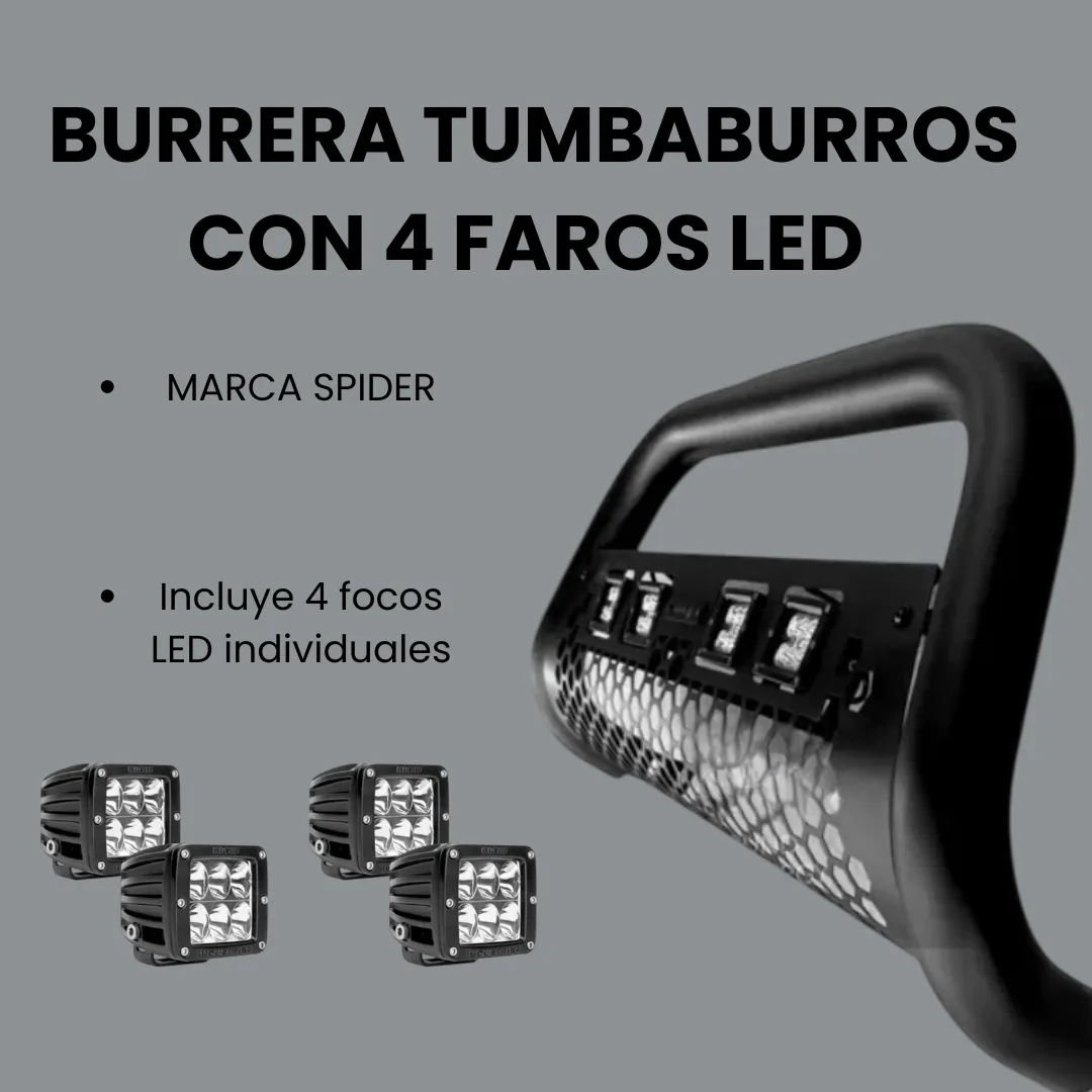 Burrera Tumbaburros Con 4 Faros Led Chev Silverado 19-2023 - Image 2