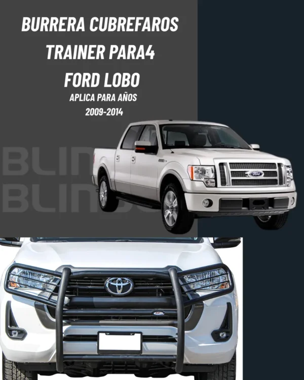 Burrera Defensa Cubre Faros Ford Lobo 2009 Al 2014