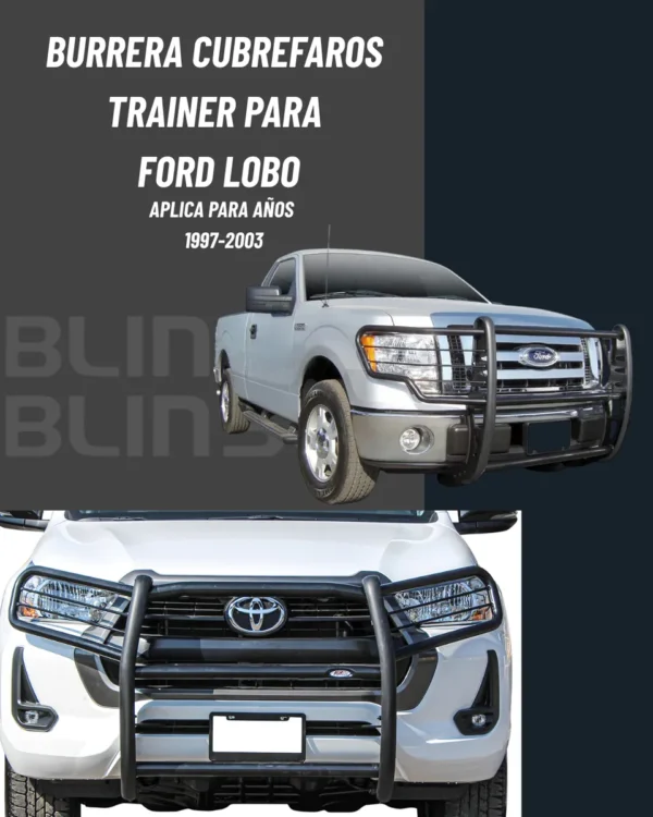 Burrera Defensa Cubre Faros Ford Lobo 1997-2003