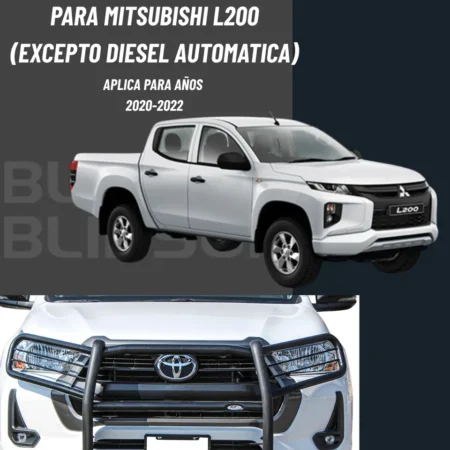 Burrera Defensa Cubre Faros Mitsubishi L200 2020-2022 - Image 2