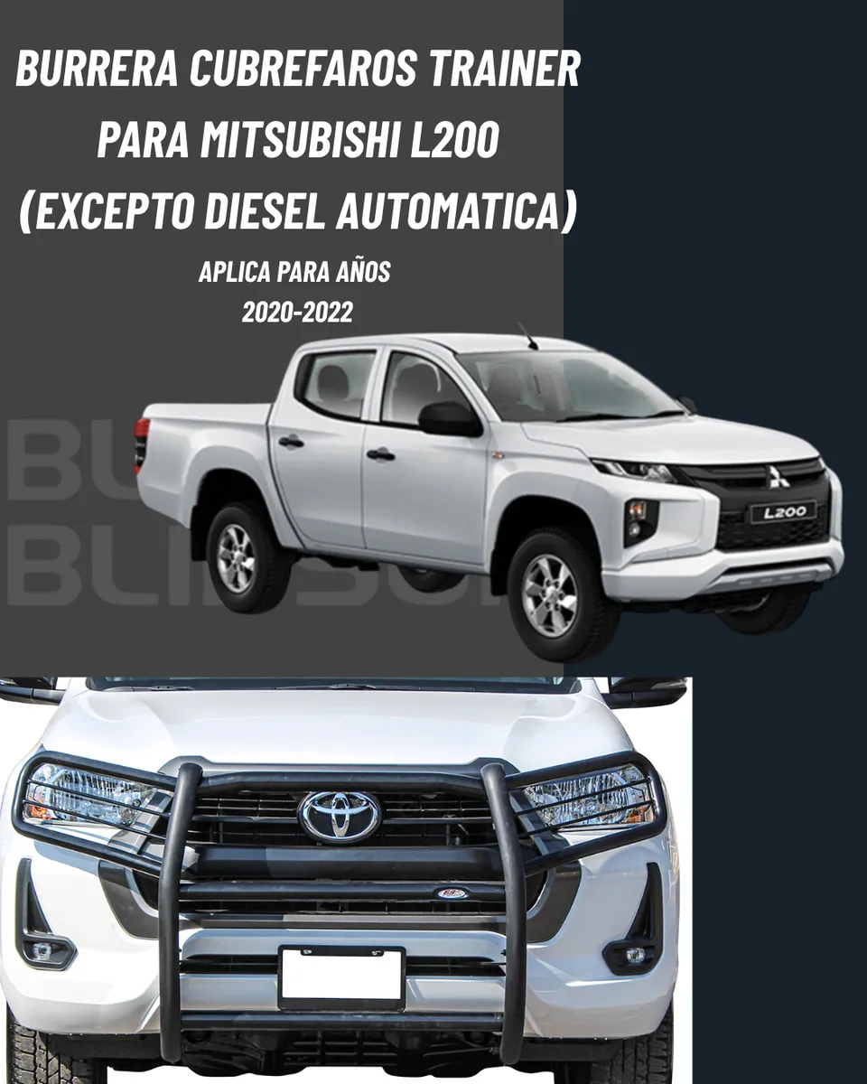 Burrera Defensa Cubre Faros Mitsubishi L200 2020-2022 - Image 2