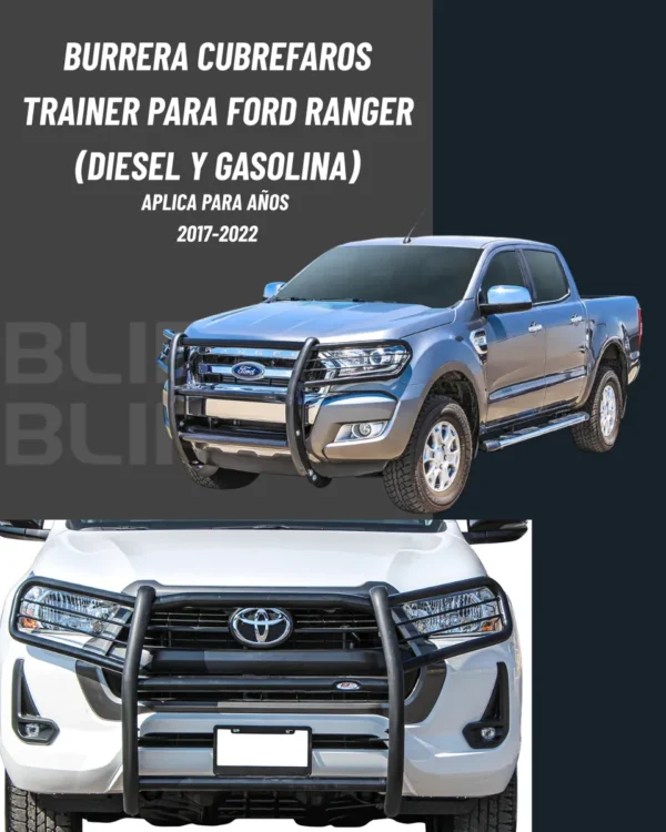 Burrera Defensa Cubre Faros Ford Ranger 17-22 Diesel Y Gas