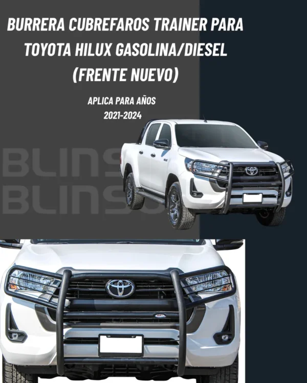 Burrera Defensa Cubre Faros Hilux Gasolina/diesel 2021-2024