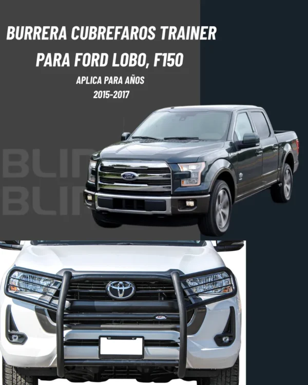 Burrera Cubrefaros Trainer Para Ford Lobo, F150 2015-2017