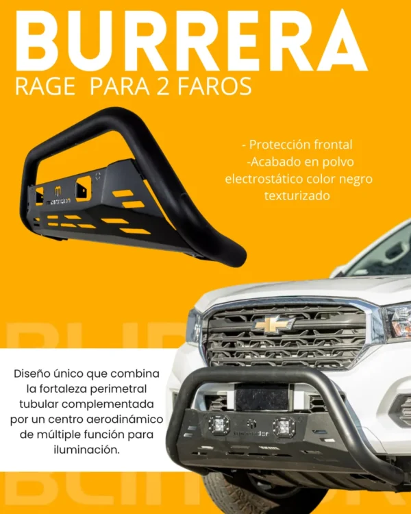 Burrera Delantera Rage 2 Faros P/ Jac Frison T8 2020 - 2024