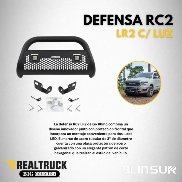 Burrera Defensa Rc2 Lr2 C/luz Nissan Np300 2016 - 2025