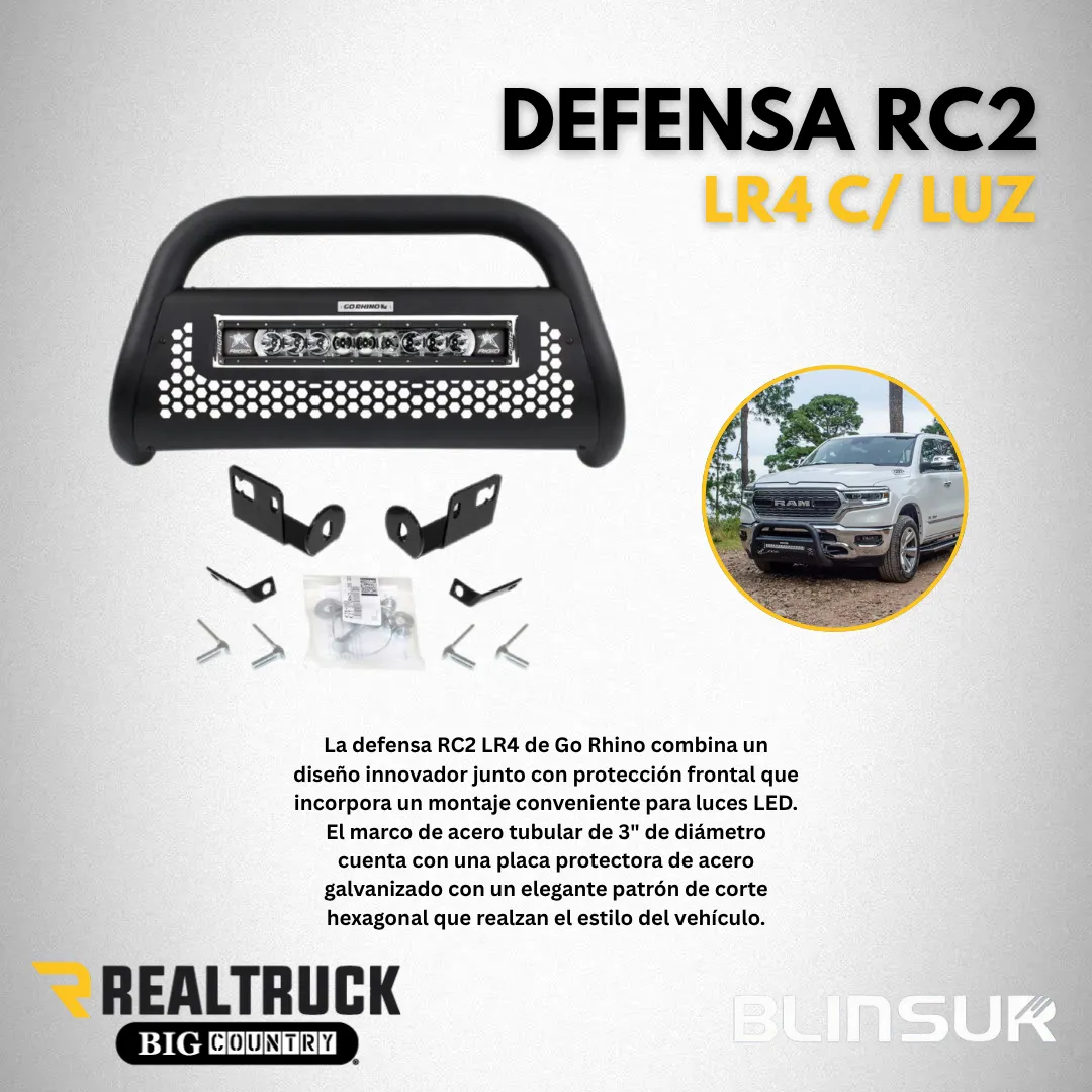 Burrera Defensa Rc2 Lr4 C/ Luz Vw Amarok 2016 - 2024 - Image 2