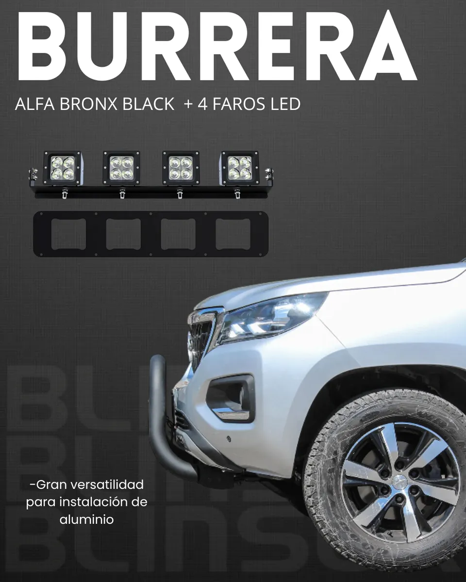 Burrera Black 4 Faros Para Mitsubishi L200 2016-2019 - Image 2