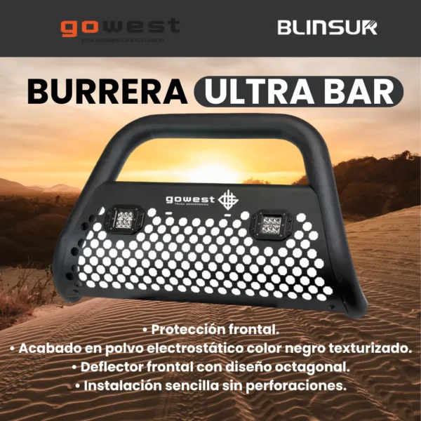 Combo Burrera Ultra Bar Para Ram 1200 2025 + 2 Faros Led