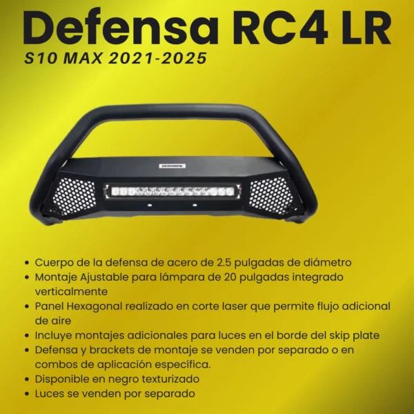 Defensa Rc4 Lr C/ Luz P/ S10 Max 2021-2025