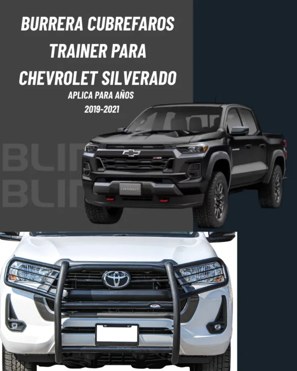 Burrera Defensa Cubre Faros Chevrolet Silverado 2019 Al 2021