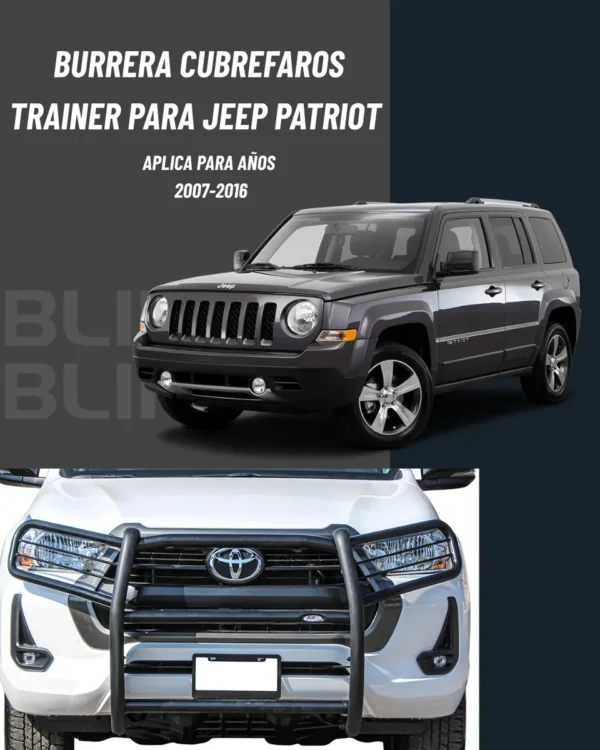 Burrera Defensa Cubre Faros Jeep Patriot 2007 Al 2016