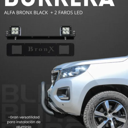 Kit Burrera Black Toyota Hilux 2016 -2024 + 2 Faros Led - Image 2