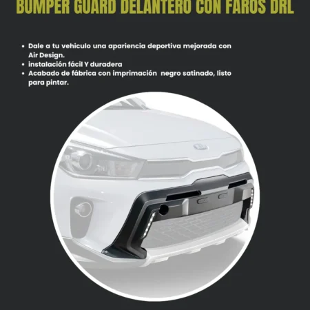 Bumper Guard Delantero Con Faros Drl Kia Rio 2018 - 2020 - Image 2