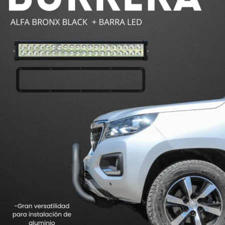 Burrera Black Con Barra Led Para Toyota Tacoma 2016-2023 - Image 2