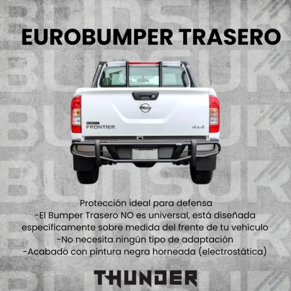 Eurobumper Trasero Para Nissan Np300 Frontier 2021 - 2024