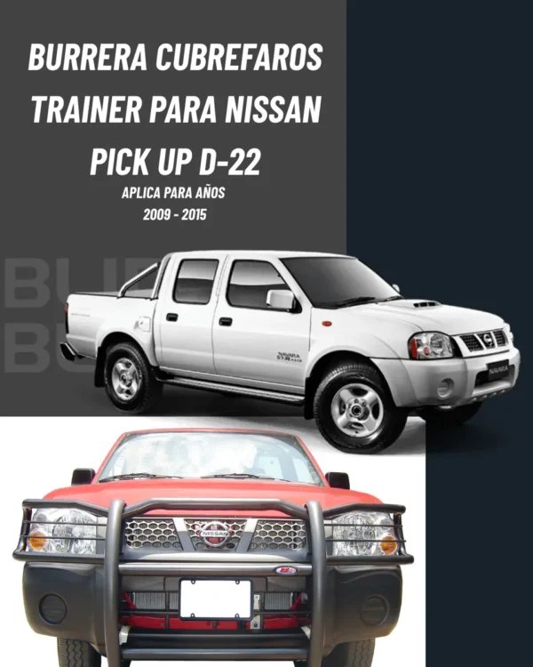 Burrera Cubrefaros Delantera Nissan Pickup D-22 2009 - 2015