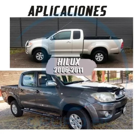 Burrera Cubrefaros Trainer Toyota Hilux 2006-2011 Negro - Image 2