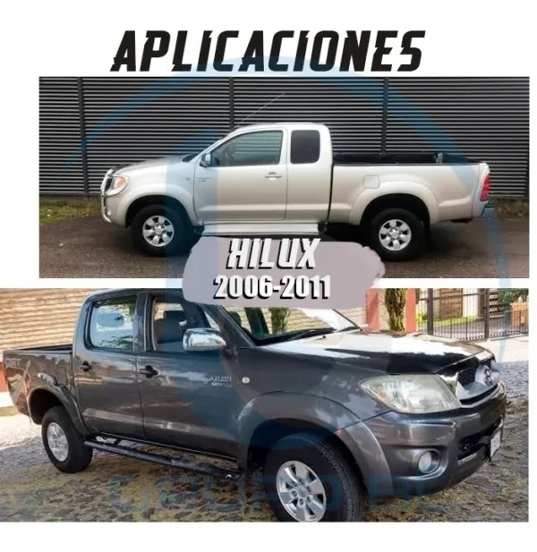 Burrera Cubrefaros Trainer Toyota Hilux 2006-2011 Negro
