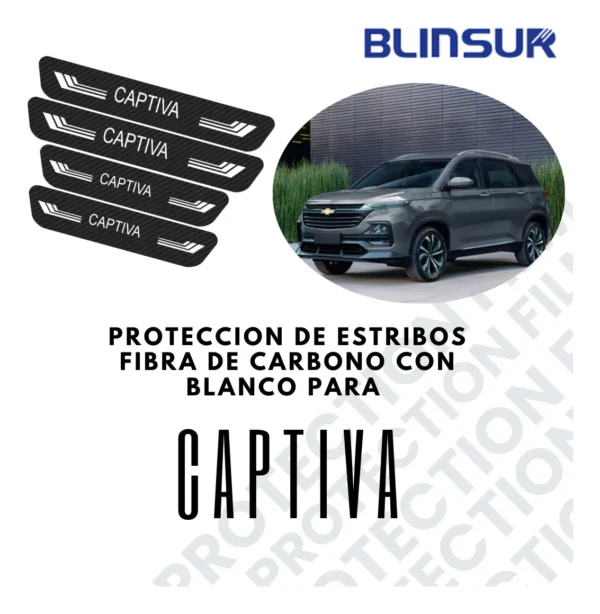 Sticker Protección De Estribos Puertas Chevrolet Captiva
