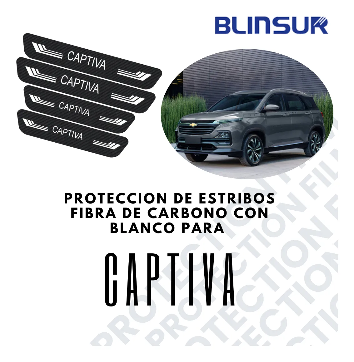 Sticker Protección De Estribos Puertas Chevrolet Captiva - Image 2