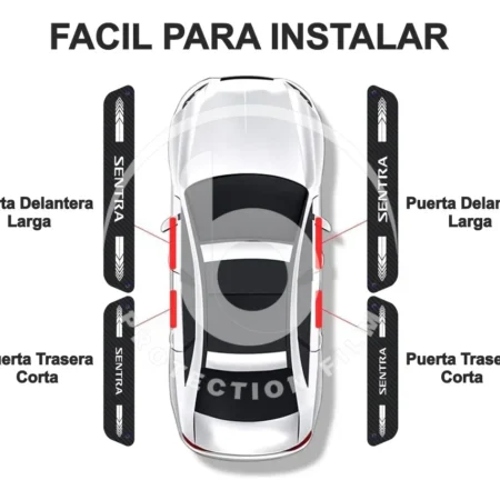 Sticker Protección De Estribos Puertas Sentra - Image 2