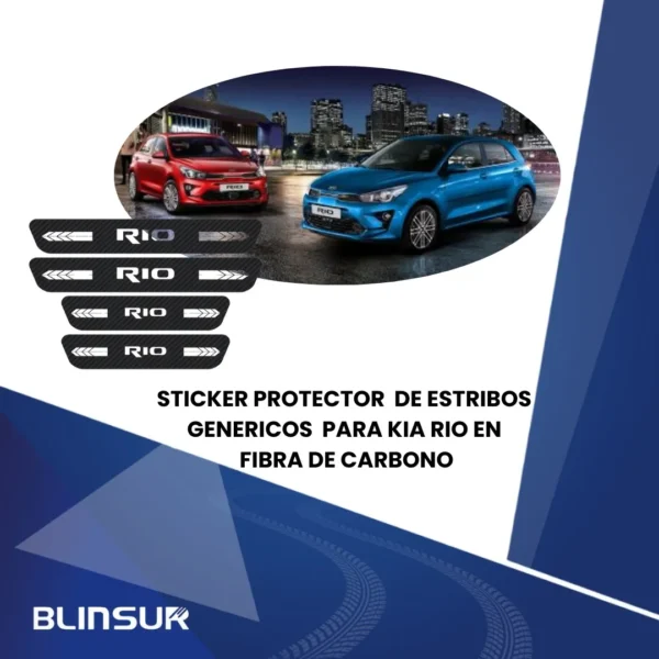 Cinta Protectora Bl Embellecedora Estribos Para Kia Rio