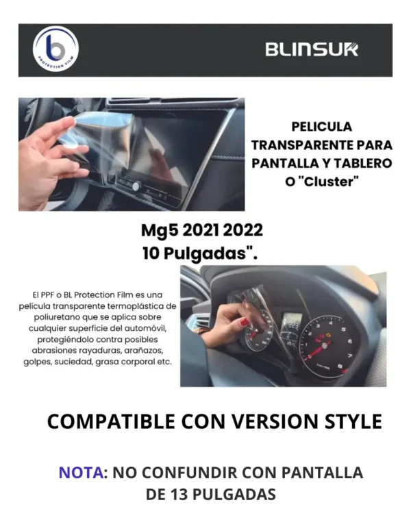 Protector Pantalla Y Tacometro Para Mg5 2021 2022