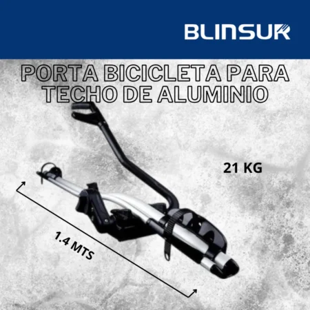 Portabicicletas De Techo Plata Para 1 Bicicleta - Image 2