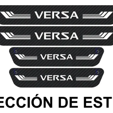 Sticker Protección De Estribos Puertas Nissan Versa Diseño 4 - Image 2