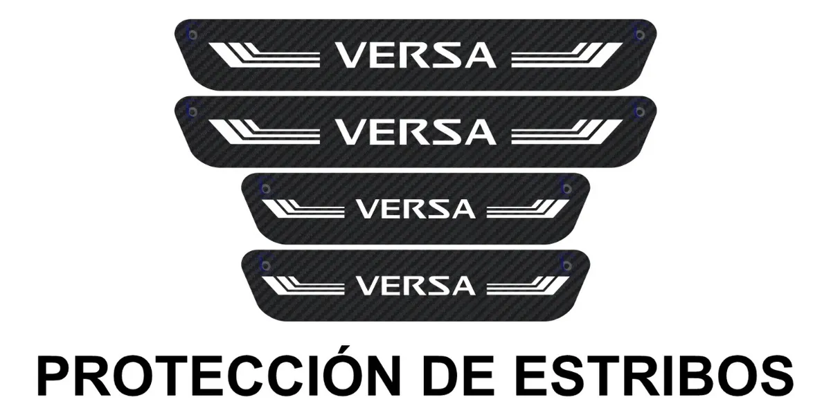 Sticker Protección De Estribos Puertas Nissan Versa Diseño 4 - Image 2