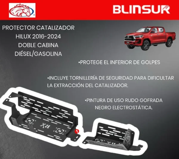 Protector Catalizador Hilux D/cabina 2016-2024 Antirrobo
