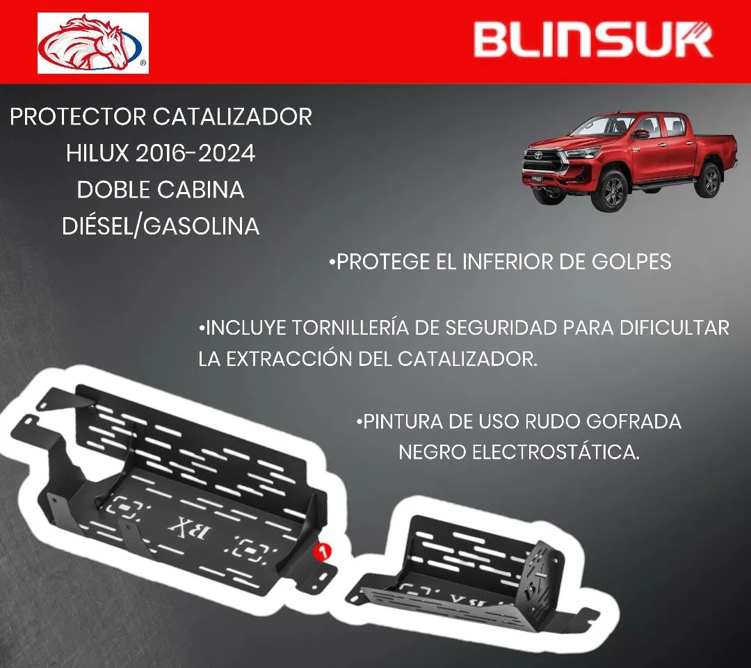 Protector Catalizador Hilux D/cabina 2016-2024 Antirrobo - Image 2