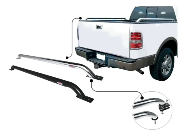 Barras Pasamanos Acero Ford F150 179cm Cromado
