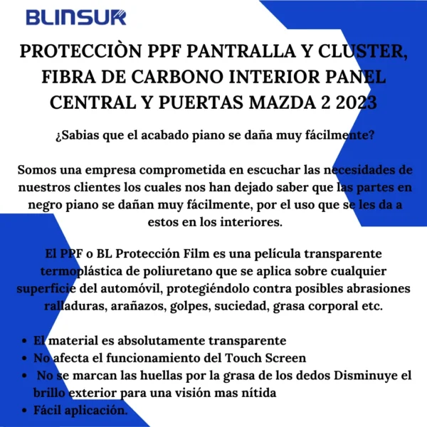 Kit Protector En Ppf Y Fibra De Carbono Mazda 2 2023