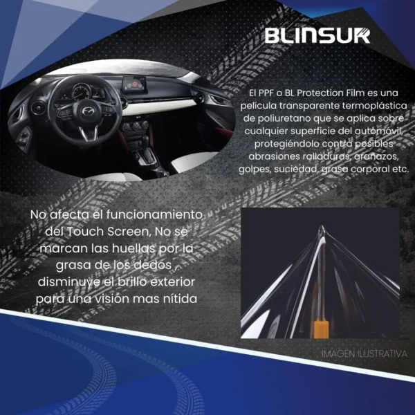 Kit Protección Ppf Para Acabado Piano Mazda Cx30 2020 Al2023