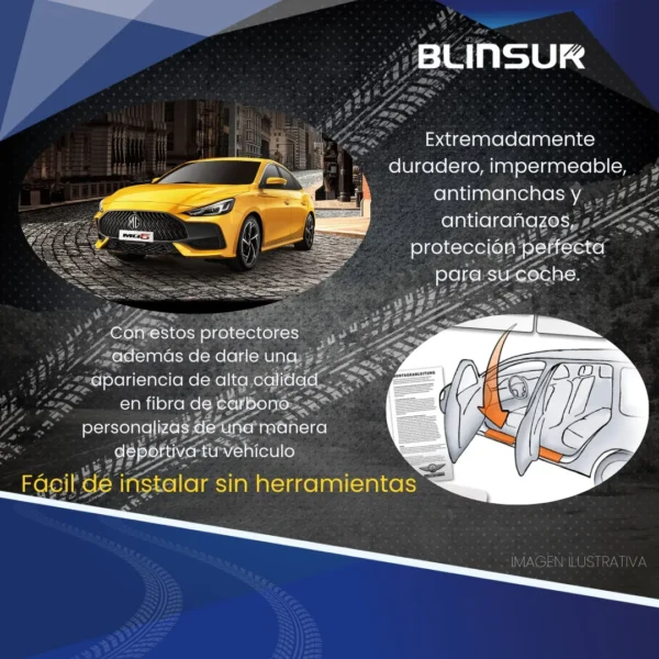 Sticker Protección Bl De Estribos 4 Puertas Para Mg5