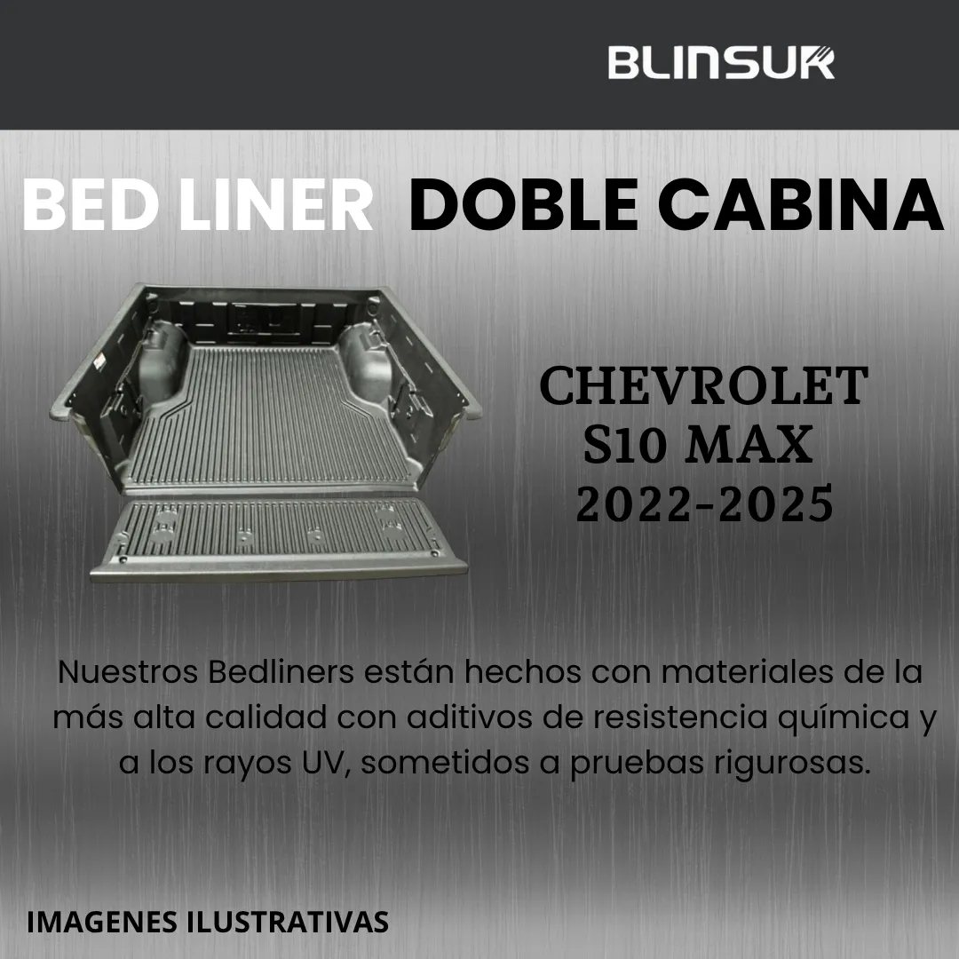 Bed Liner Para S10 Max 2023-2025 Doble Cabina Con Ranura - Image 2