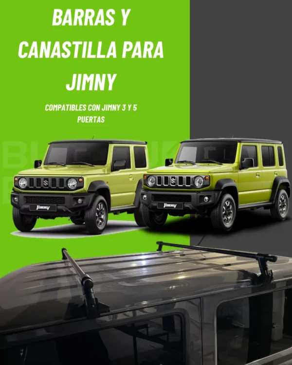 Juego Canastilla Porta Equipaje Y Barras Suzuki Jimny 2021