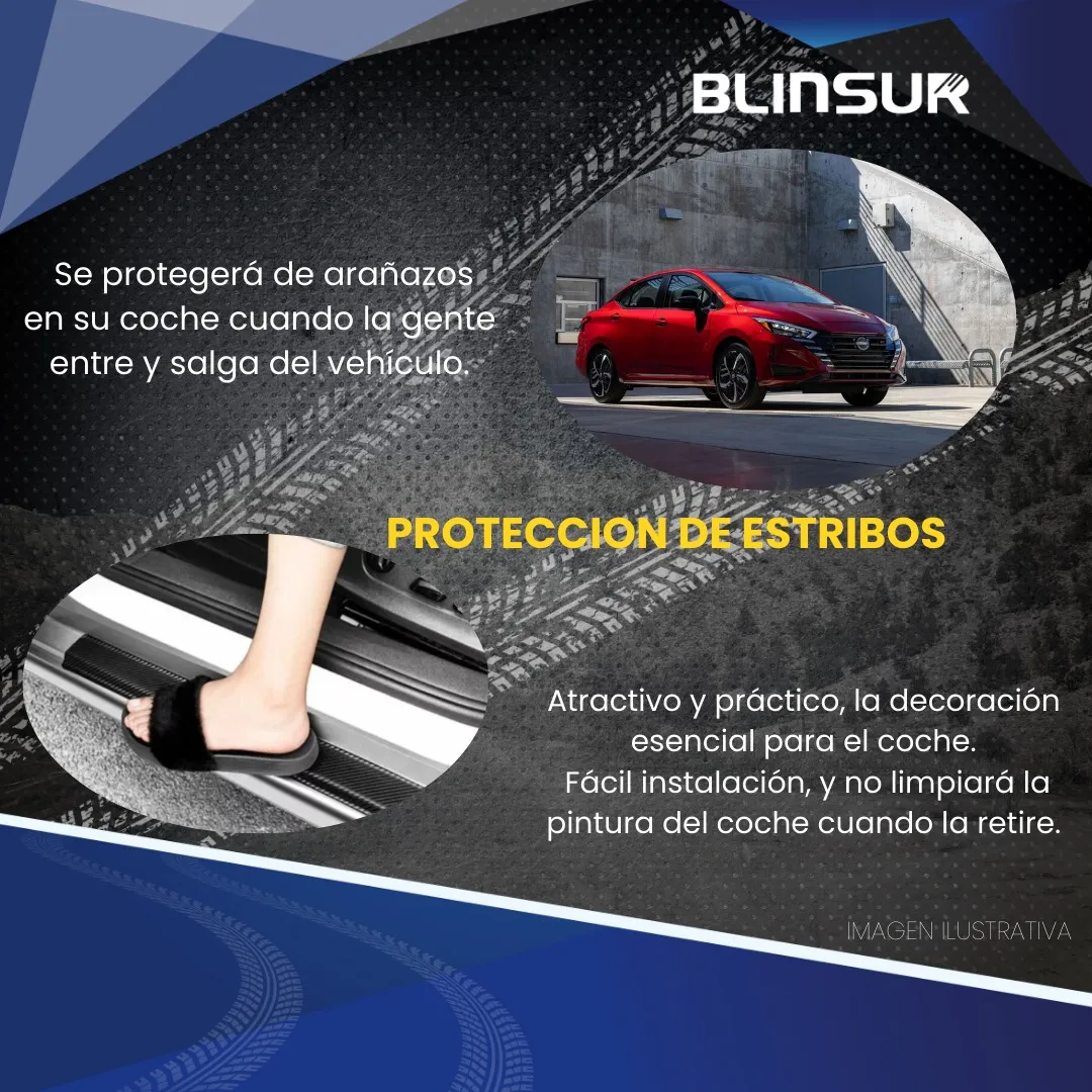 Sticker Protección De Estribos Puertas Nissan Versa Diseño 1 - Image 2