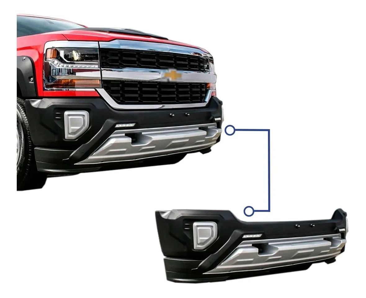 Bumper Delantero Con Led Airdesign Chevrolet Silverado 16-18 - Image 2
